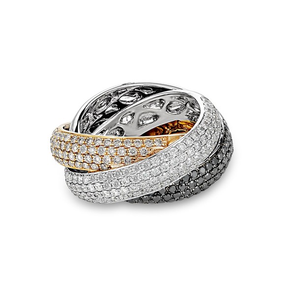 18ct Two Tone Intertwined Ring